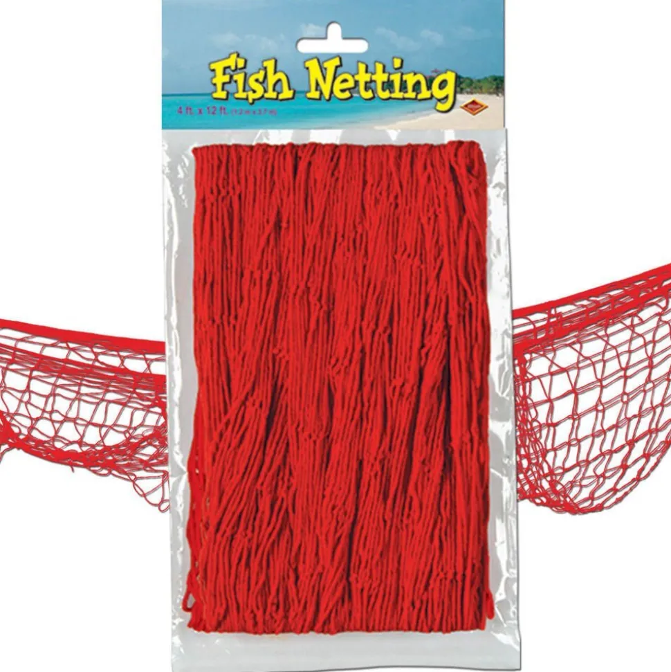 Red Fishing Netting, 12' | 1 ct