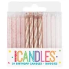 Rose Gold Glitter Spiral Candle | 24ct