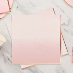 Rose Gold Ombre Paper Napkins | 16ct