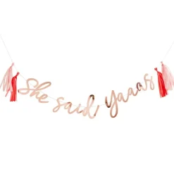 Rose Gold She Said Yaaas Tassel Banner | 1ct