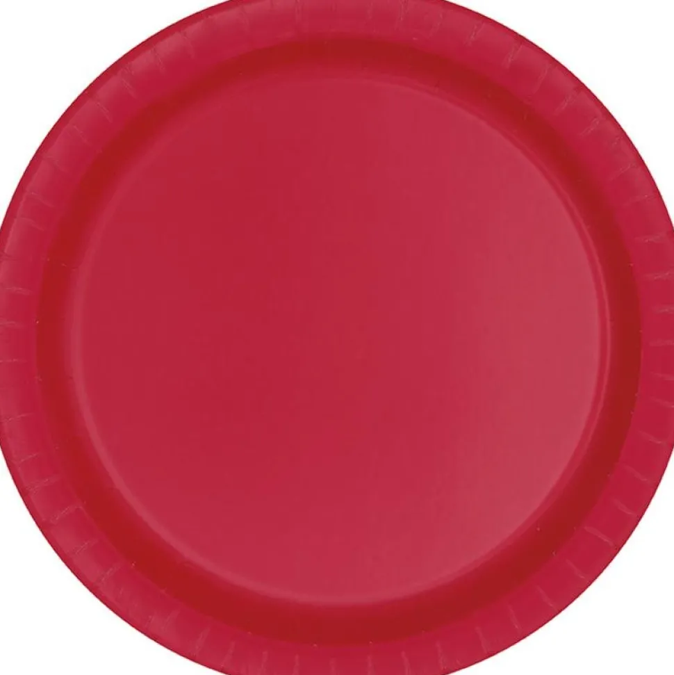 Ruby Red Paper Dinner Plates 9" | 50ct