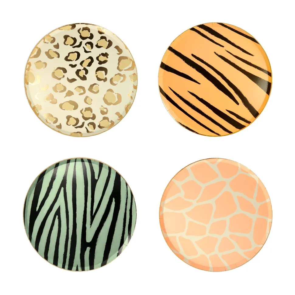 Safari Animal Print Side Plates | 8ct
