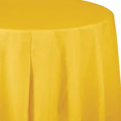 School Bus Yellow Round Tablecover 82" | 1ct