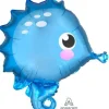 Seahorse Shaped Mylar Balloon 18" | 1ct