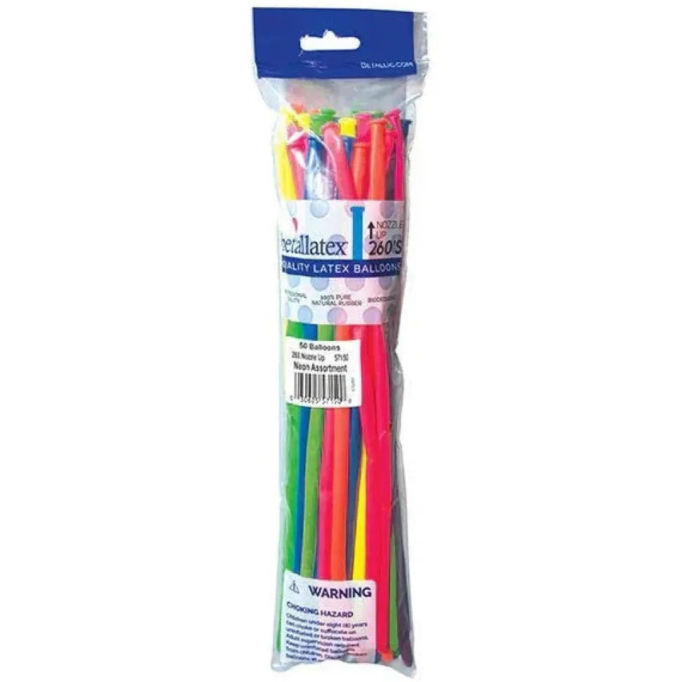260 Sempertex Latex Balloon Pack, Neon Assortment | 50 ct