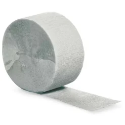 Shimmering Silver Crepe Paper Streamer 81ft | 1ct