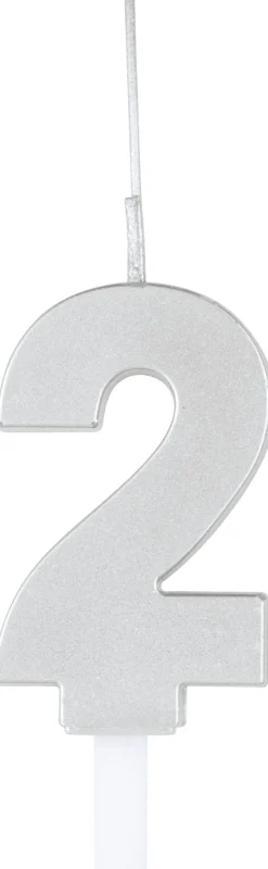 Silver Number 2 Sparkler Candle | 1ct