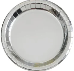 Silver Foil Round Paper Plate 9in | 8ct