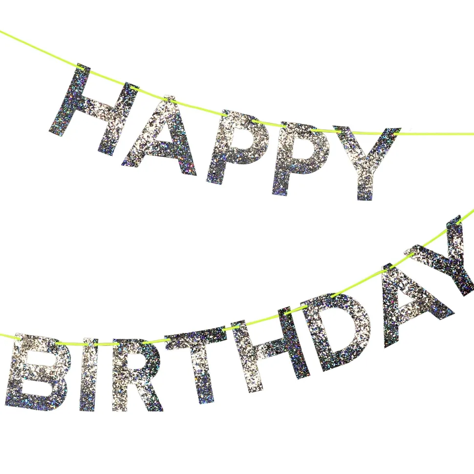 Silver Happy Birthday Garland | 1ct