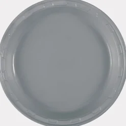 Silver Plastic Plate 10in | 50ct
