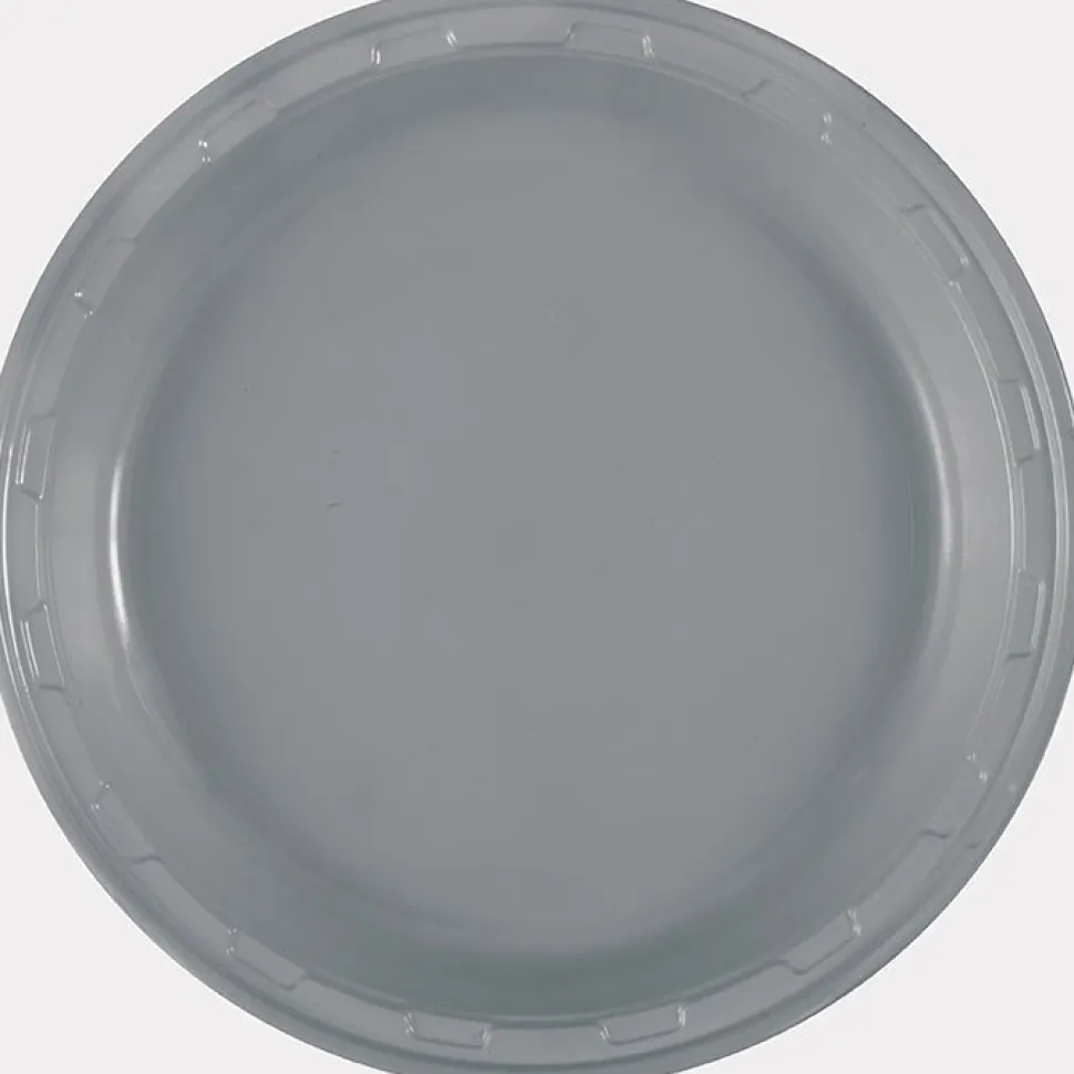 Silver Plastic Plate 10in | 50ct