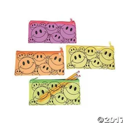 Smiley Face Pencil Cases | 12ct
