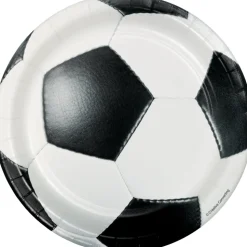 Soccer Ball Shaped Paper Plates 7" | 8ct