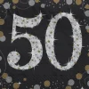 Sparkling Celebration "50" Beverage Napkins | 16 ct