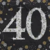 Sparkling Celebration "40" Beverage Napkins | 16 ct