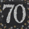 Sparkling Celebration Beverage Napkins Age 70 | 16ct