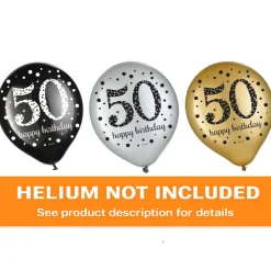 Sparkling Celebration "50" Latex Balloons | 15ct