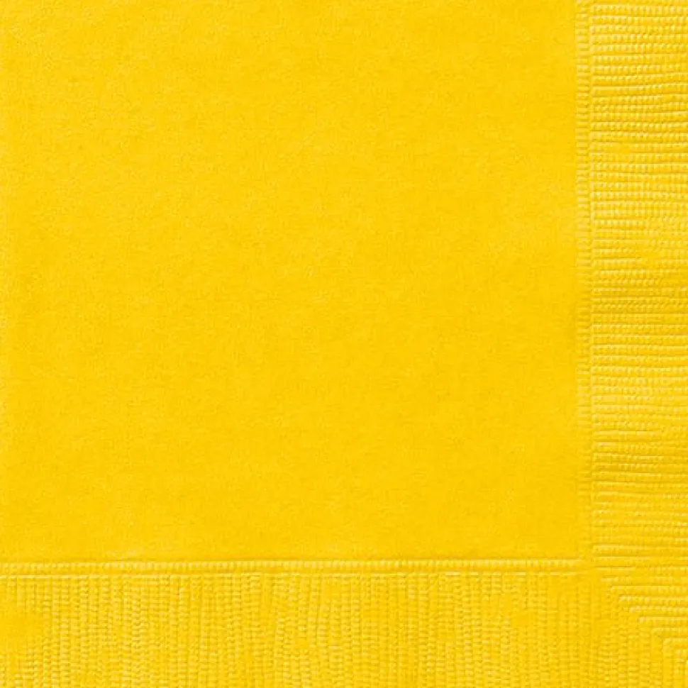 Sunshine Yellow Beverage Napkins | 100ct