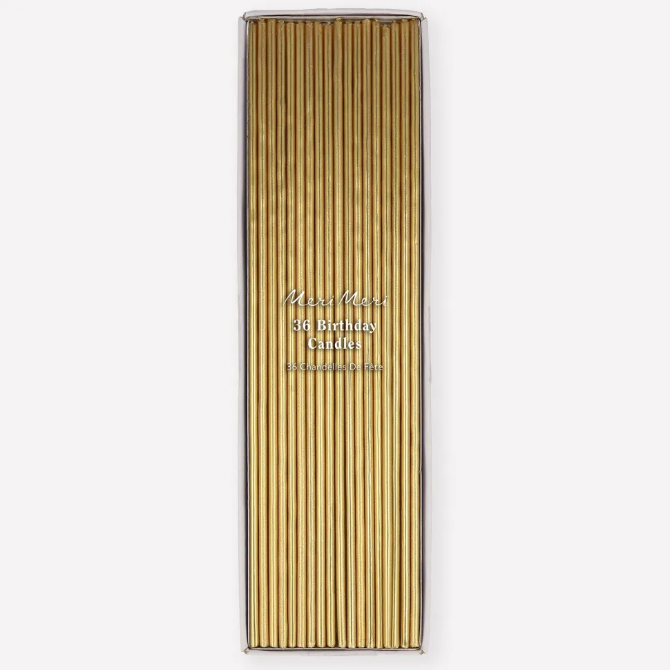 Super Skinny Gold Candles | 36ct