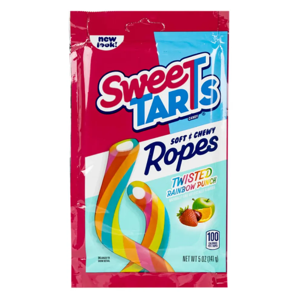 Sweetarts Twisted Rainbow Punch Ropes 5 oz Peg Bag | 1ct