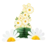 Sweet Daisy Honeycomb Centerpiece 12" | 1ct