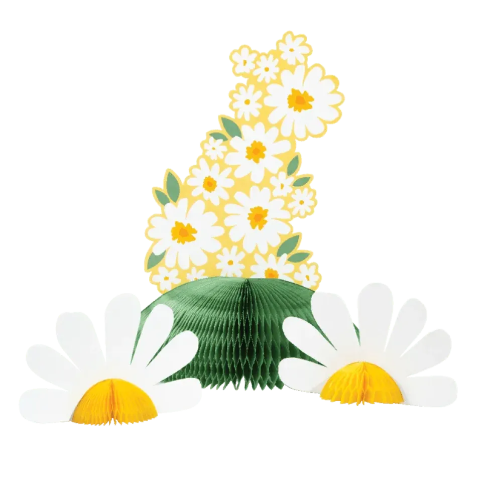 Sweet Daisy Honeycomb Centerpiece 12" | 1ct