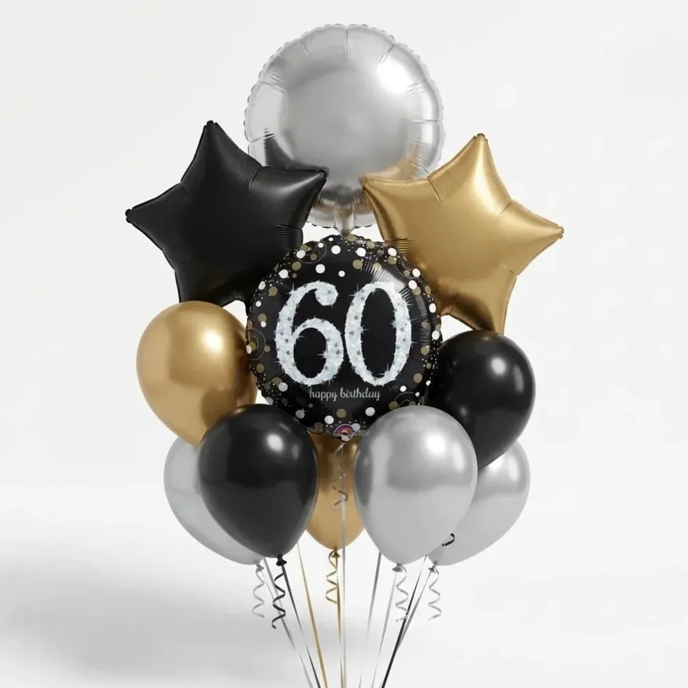 60th Birthday Balloon Bouquet | 15pc