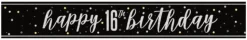 16th Birthday Banner 9ft | 1ct