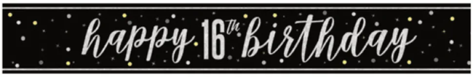 16th Birthday Banner 9ft | 1ct