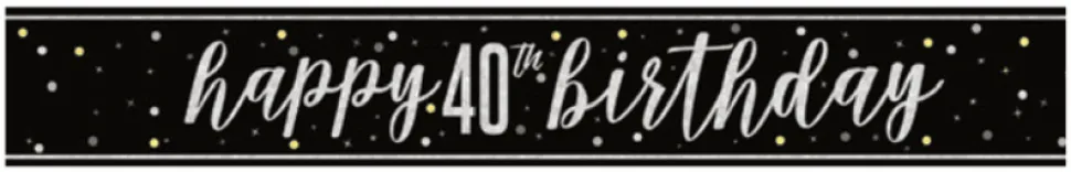 40th Birthday Banner 9ft | 1ct