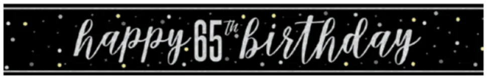 65th Birthday Banner 9ft | 1ct