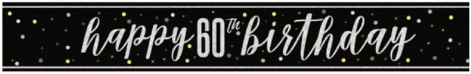 60th Birthday Banner 9ft | 1ct