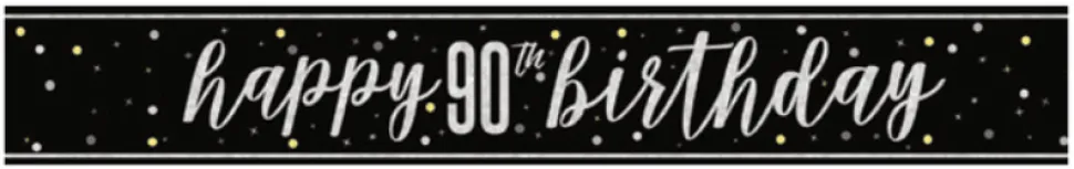 90th Birthday Banner 9ft | 1ct
