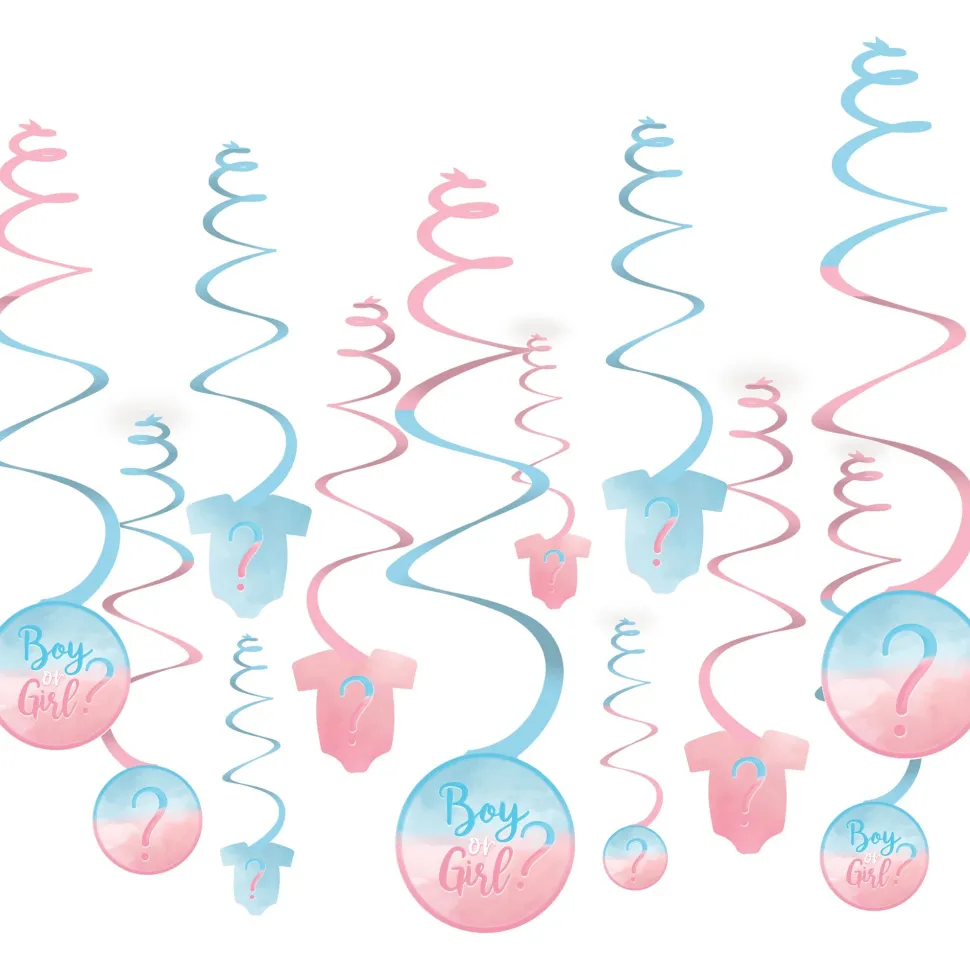 The Big Reveal Swirl Decorations | 12ct