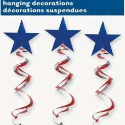 4th Of July Patriotic Hanging Decorations | 3ct
