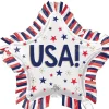 4th Of July USA Star Fringe SuperShape Mylar Balloon 28" | 1 ct