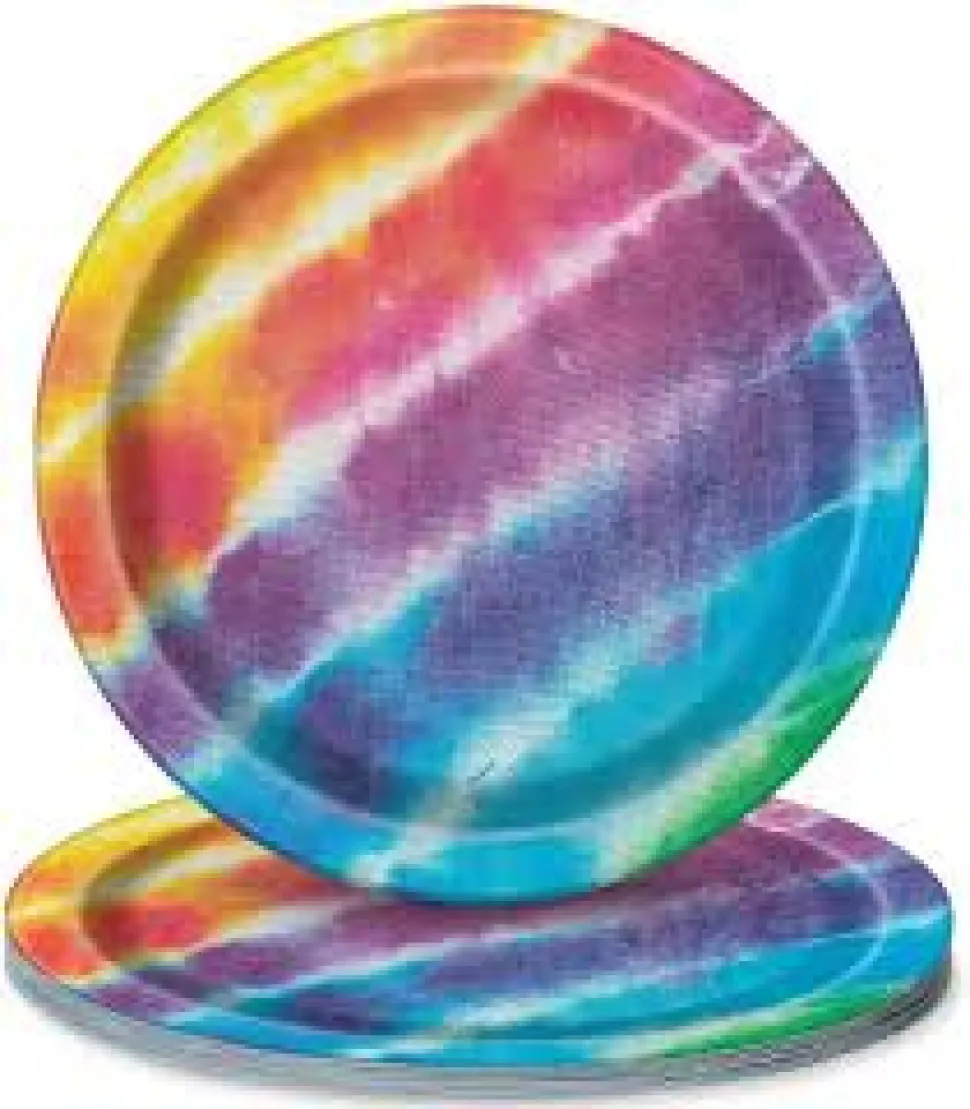 Tie Dye Plate 9in | 8ct