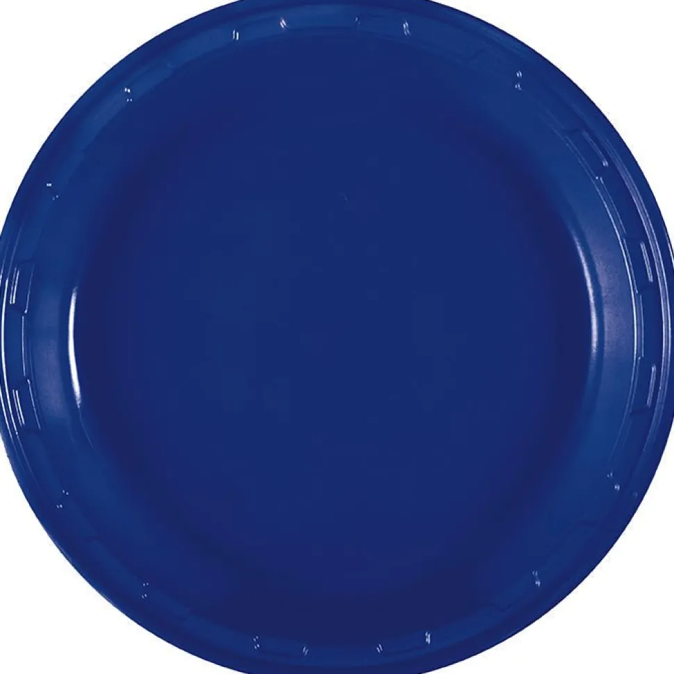 True Navy Plastic Plate 10in | 50ct