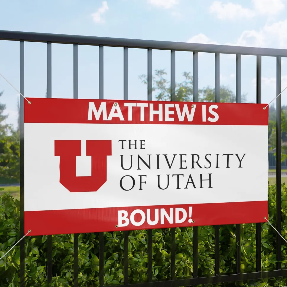UofU Bound Custom Name Banner 2 sizes | 1ct