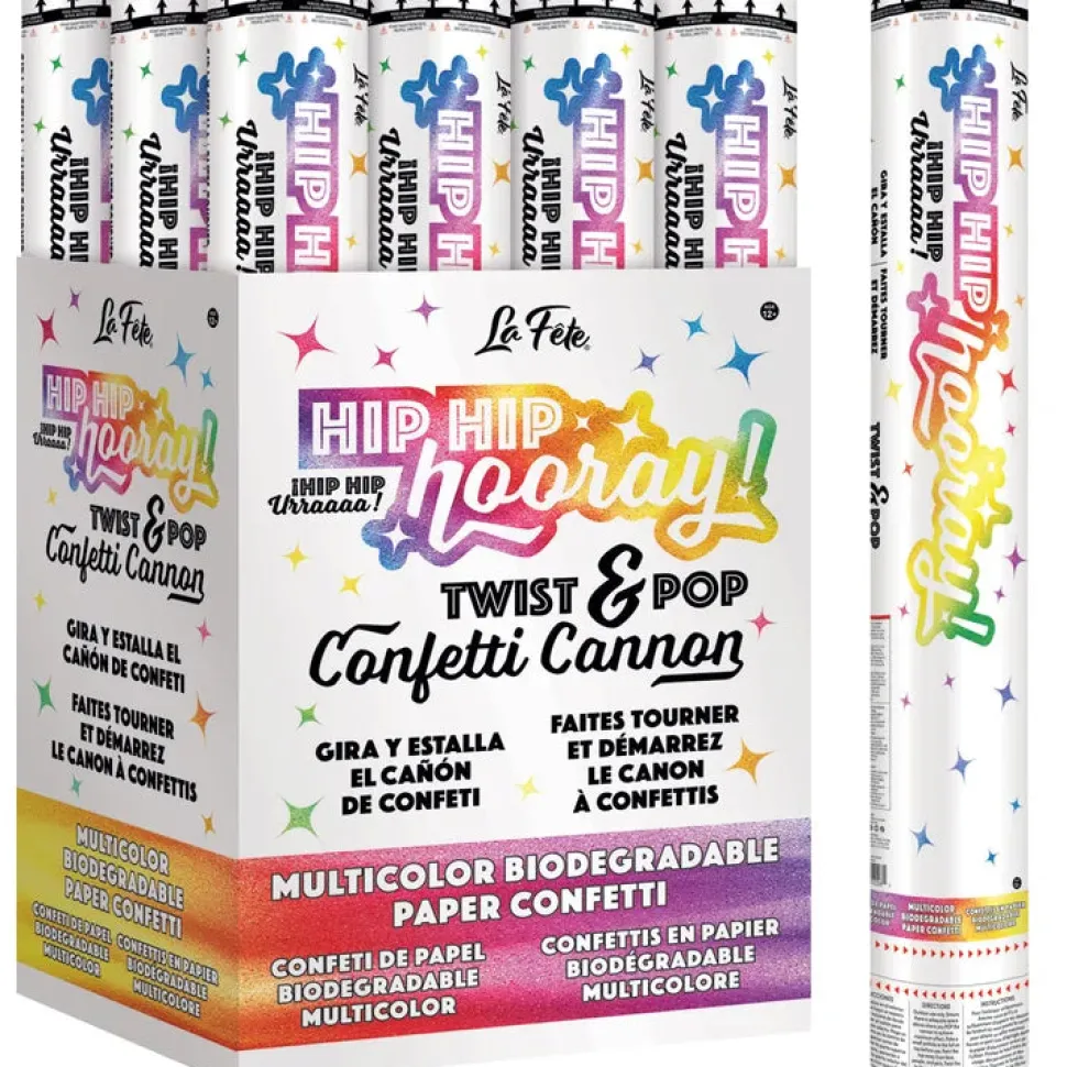 24" Value Multicolor Confetti Cannon | 1ct
