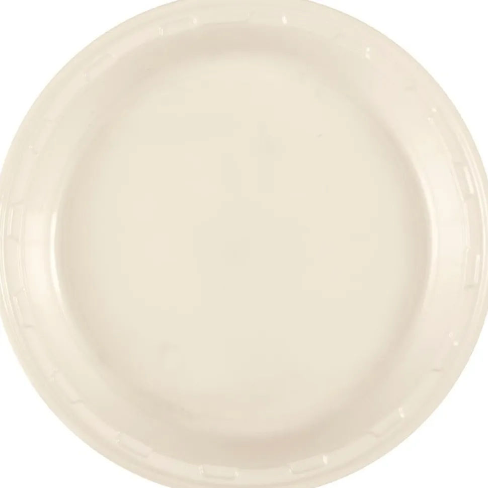 Vanilla Cream Plastic Plate 10in | 50ct
