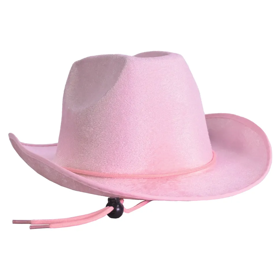 Velour Cowboy Hat - Pink | 1ct