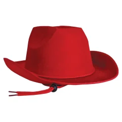 Velour Cowboy Hat - Red | 1ct