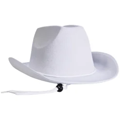 Velour Cowboy Hat - White | 1ct