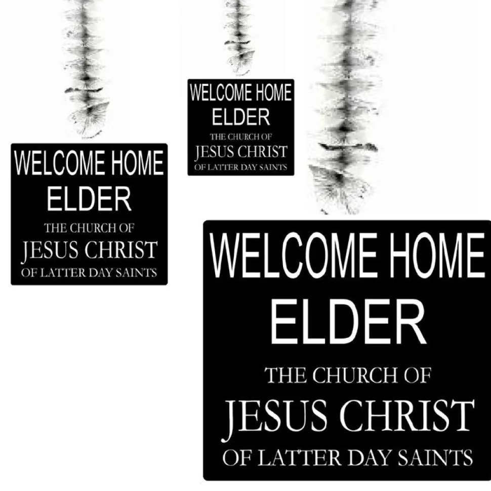 Welcome Home Elder/Sister Missionary Hanging Swirl Decorations | 3 ct