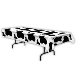 Western Cow Print Table Cover 54" x 108" | 1 ct