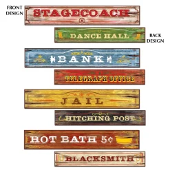 Western Sign Cutouts | 4ct
