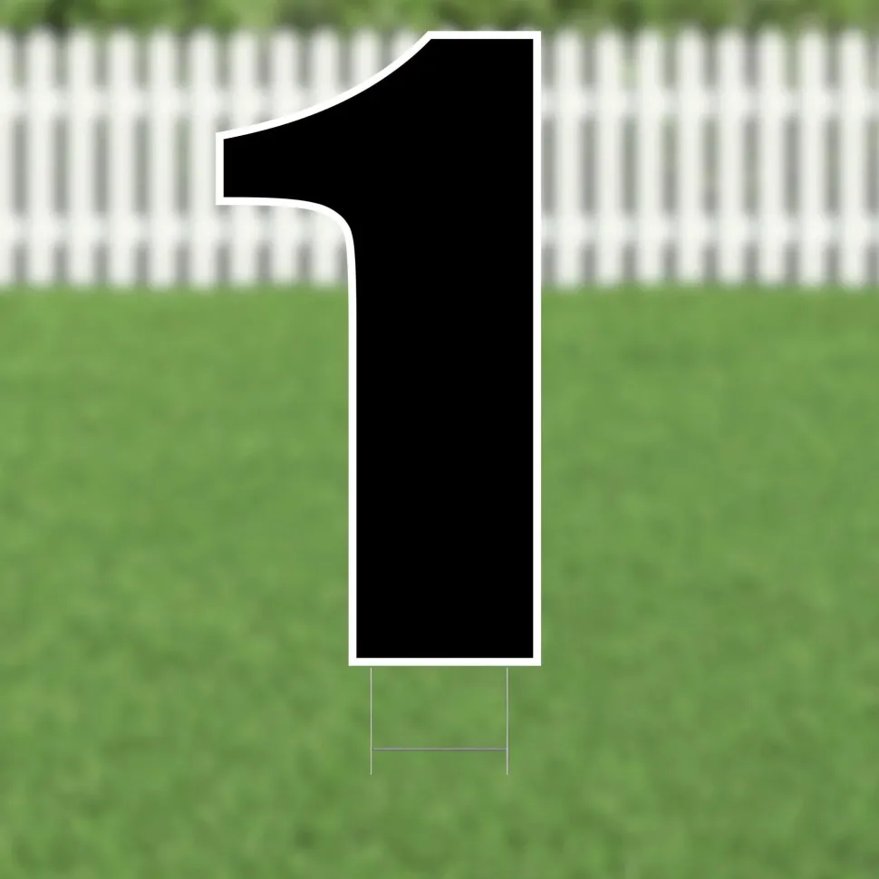 Yard Card Black Number/Symbol 21.5" | 1ct