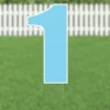 Yard Card Light Blue Number/Symbol 21.5" | 1ct
