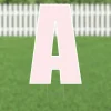 Yard Card Pink Letter 21.5" | 1ct